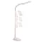 OttLite White Dual Shade LED Floor Lamp with USB Charging Station